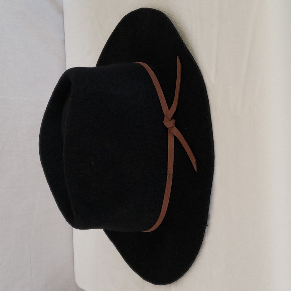 NEW Brixton Valley Black Wool Fedora Hat